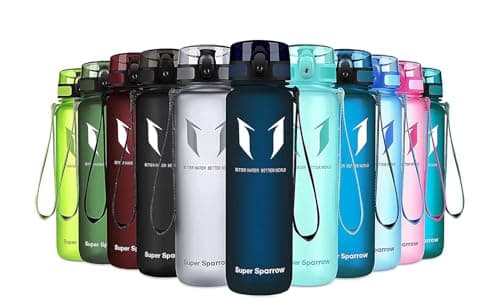 Super Sparrow Bouteille d'eau - Gourde - 750ml - sans BPA - Convient pour Le Sport, la randonnée, l'école, Le Bureau, en Plein air