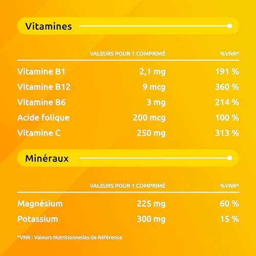 Supradyn Magnésium et Potassium Complément Alimentaire Multivitaminé avec Vitamines B, C et Minéraux, Soutien contre la fatigue, pour les athlètes, 60 Sachets Effervescents Sans Sucre, Goût Orange