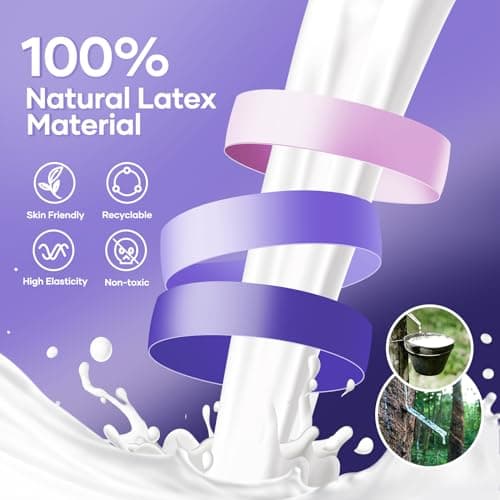 Élastique Musculation[Lot de 5], Bande Elastique Musculation avec 5 Niveaux de Force, Elastique Sport pour Fitness Pilates Yoga -Bande de Resistance Musculation avec Sac de Rangement