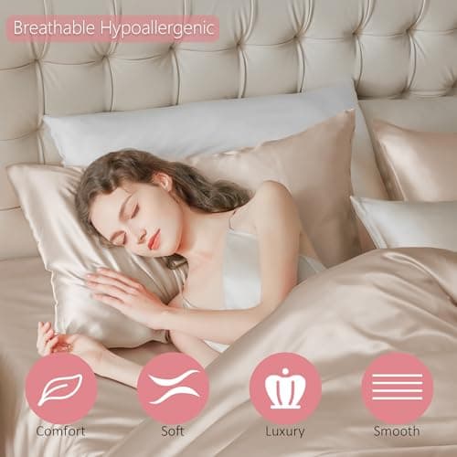 townssilk Housse de coussin double face, 65 x 65 cm, 100 % soie de mûrier pure, 82,46 g/m2 (19 mommes), convient pour la peau et les cheveux, avec fermeture éclair cachée, 600 fils, taupe