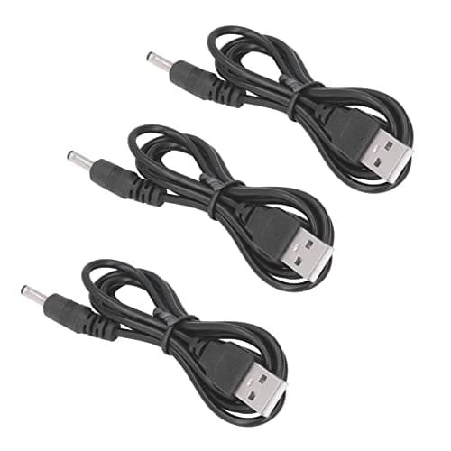 Cordon D'alimentation USB, 3 Pièces de Cordon D'alimentation USB Ligne de Câble DC 5V Jack Câble de Charge 3,5 X 1,35 Mm Double Couche D'isolation en PVC, Câbles USB
