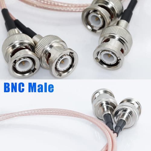 TUOLNK Câble BNC RG316 BNC mâle à BNC mâle, câble d'extension d'antenne coaxiale pour CCTV/caméra/DVR, câble coaxial BNC 50 Ohm 1.64ft 2PCS