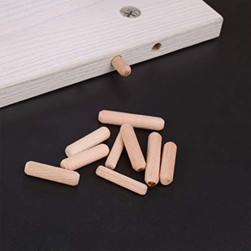 FOROREH 500pcs Chevilles en Bois Assorties M6 M8 M10, Tourillons en Hêtre, Cheville de Meuble φ6 * 30mm / φ8 * 40mm / φ10 * 40mm tourillon Bois pour Meubles en Bois Dur Rainuré