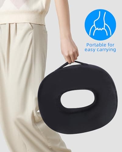 Cushion de Chaise Donut, Coussin Bouée Coccyx Ergonomique,Coussin Orthopédique Rond,Coussin coccyx pour Soulager Hémorroïdes,Coussin Assise Mémoire de Forme,Coussin sciatique pour la Voiture,Le Bureau