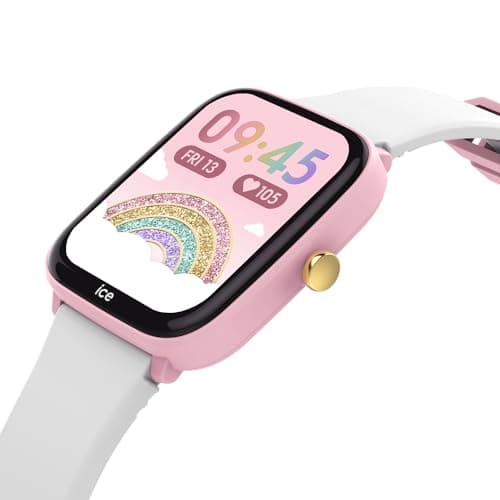 Ice-Watch - ICE smart junior 2.0 Pink White - Montre connectée rose pour enfant avec bracelet en silicone blanc - 022797 (1,75 pouces)