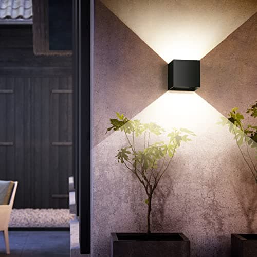 LEDMO 20W Appliques Murales Exterieur Réglable Noire Applique Murale LED 4000K Blanc naturel Lampe Murale Etanche IP65