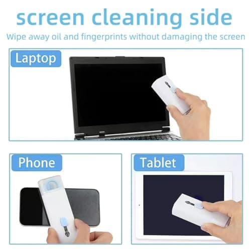 CPSYTE Kit Nettoyage Clavier, 7 en 1 Kit Nettoyage PC Multifonctionnelle, Keyboard Cleaner Nettoyage Clavier avec Brosse, pour Téléphones, Laptop, Écouteur, Outil Compact Multifonctionnel
