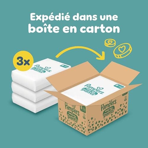 Pampers Baby-Dry Pants, Taille 8, 117 Couches-Culottes, 19kg+, Maintien 360° Contre Les Fuites Pour Un Ajustement Optimal Pour Éviter Les Bâillements Et Les Fuites, Pack 1 Mois