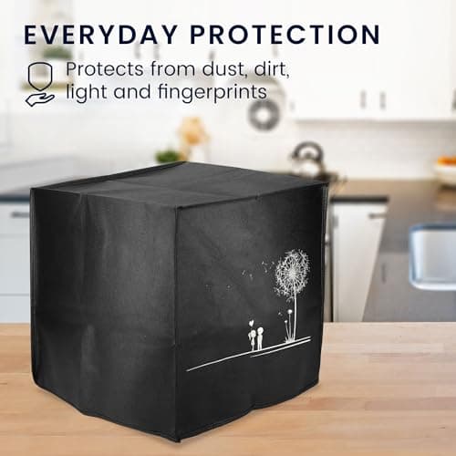 kwmobile Housse compatible avec Philips Essential Airfryer XL housse - Housse de protection intégrale pour friteuse à chaud friteuse sans huile - blanc-noir