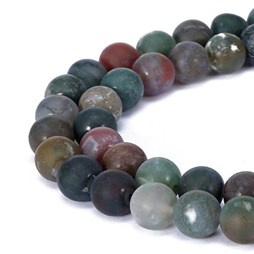 Magnifiques perles naturelles en agate, perles rondes en vrac pour fabrication de bijoux, India Agate, 4 mm