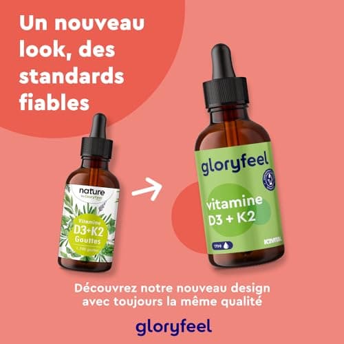 Vitamine D3 K2 en Gouttes 50ml, K2 MK7 99,7+% All-Trans (K2VITAL® by Kappa) Hautement Dosée, Soutien les Os, les Dents et le Système Immunitaire, 100% Végétalien, Sans Additifs