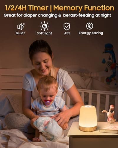 FOMYHEARD Petite lampe de table sans fil, lampe de chevet LED tactile à intensité variable avec lumière chaude et 256 couleurs RVB changeantes, lampe rechargeable à batterie, lumière d'allaitement à