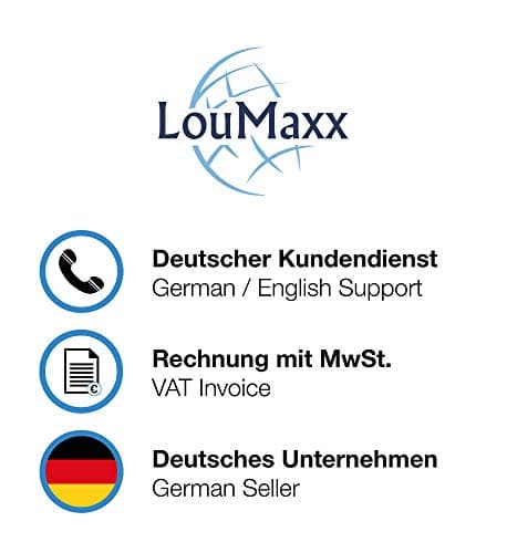 LouMaxx Tapis Anti-Vibration pour Machine à Laver - Lot de 4 Pièces 10cmx10cm - Mousse Antibruit Machine à Laver – Épaisseur 1,5 cm. Fabriqué en Allemagne, pour Tous Les Lave-Linge et Sèche-Linge.
