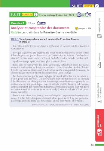 Maxi-Annales ABC du Brevet 2025 - Toutes les matières 3e : Maths - Français - Histoire-Géographie EMC (Enseignement Moral et Civique) - Physique-Chimie - SVT - Technologie - Oral - Sujets et corrigés