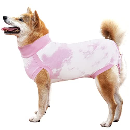 LIANZIMAU Combinaison de Recuperation Chien Body Chien Post Operatoire Femelle Body Medical Chien Body Chien Post Operatoire Male Castration Alternatives Collerettes pour Chiens