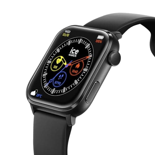 Ice-Watch - ICE smart 2.0 Black - Montre connectée noire avec bracelet en silicone noir pour homme - 022535 (1,96 pouces)