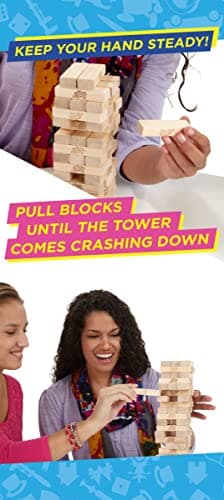 Hasbro Gaming Jenga, Jeu De Société en Bois, Jeu d’Adresse pour Enfants Et Familles, Version Française, Cadeau De Noël, Idées Cadeaux d'anniversaire et pour Noël, À Partir De 6 Ans
