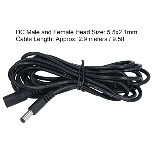 9,5 Pieds/2,9 mètres LED Rallonge de lumière Solaire Câble Universel DC12V 24V 2A Courant Max pour la Surveillance de la Connexion électrique Lampes solaires
