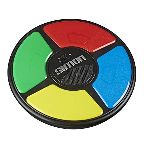 Hasbro Gaming Simon Classique, Jeu de Mémoire Électronique pour Enfants et Familles, dès 8 Ans, avec Sons et Lumières, Taille Compacte, Jeu Famille et Entre Amis, Idée Cadeau de Noël