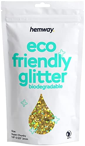 Paillettes dorées holographiques biodégradables respectueuses de l'environnement À base de plantes super épaisses pour le visage le corps la résine 100g/3,5 oz