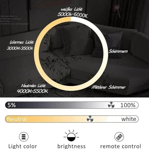 Aleaty lampe à suspension table à manger LED dimmable télécommande lampe à suspension moderne table à manger hauteur de suspension réglable Wave plafonnier (blanc, L100cm)