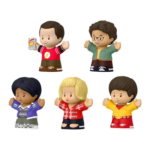 Little People Collector The Big Bang Theory, inspiré de la série télévisée, coffret cadeau à exposer, 5 figurines, pour adultes et fans, HYT47