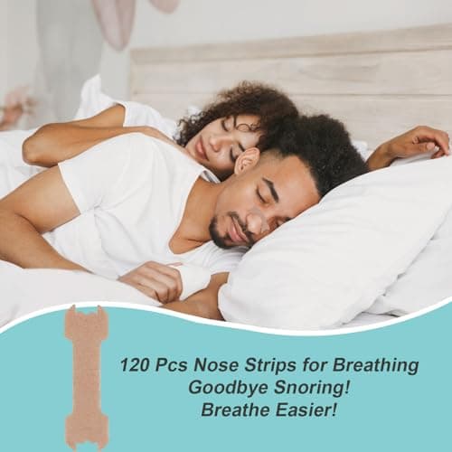 Aischens 120 Pièces Bandes Nasales Anti-Ronflement, Pas de Médicaments, Nasal Strips Patchs Nasaux Contre Ronflement pour Meilleure Respiration pendant le sommeil, Taille L (66 * 19mm)