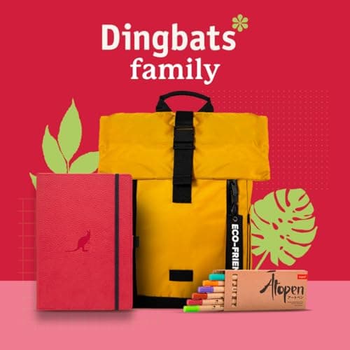 Dingbats - Carnet À Pointillés Pour Animaux Sauvages, Kangourou Rouge, A5 - Carnet À Couverture Rigide - Papier Crème 100 G/m2 Résistant À L'encre