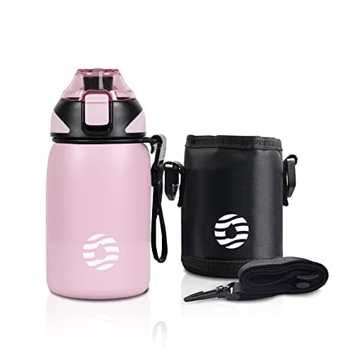 Fjbottle Gourde Isotherme - 400ml/600ml/800ml/1L - Bouteille Isotherme Gourde Inox Bouche Standard, Gourde Sport Étanche, Gourde Enfant sans BPA, pour Sport, Gym, Voyage