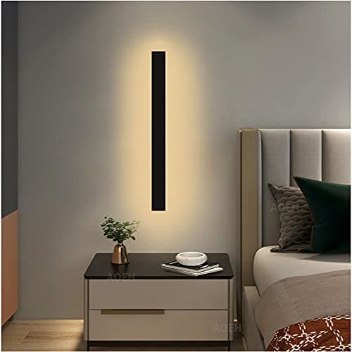 Applique Murale Led, Longue, Noire, extérieur, En Aluminium Acrylique étanche Ip65 Pour Jardins, Terrasses, Chambres, intérieur De Salon, Villa, 60cm ,20w