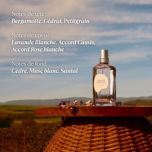 L'OCCITANE - Eau de Toilette Lavande Blanche - 50 ml - Fabriqué en France