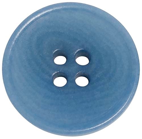 AERZETIX - C74133 - Lot de 10 Boutons à coudre ronds Ø15x2 mm à 4 trous 24L L24 - couleur bleu - en plastique - ouverture 1.5 mm - loisir créatif mercerie couture vêtements