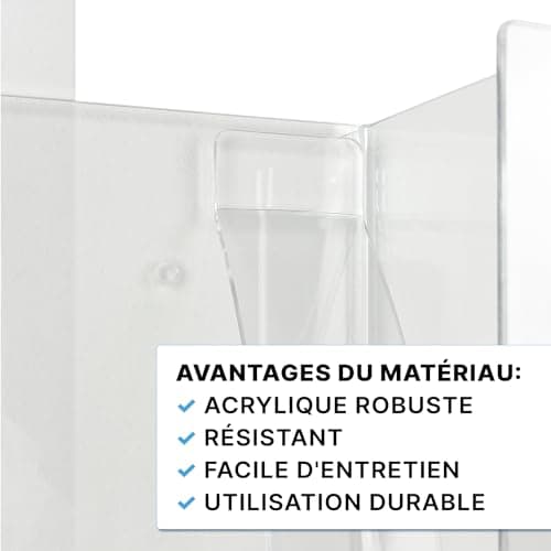ARNOMED Support gant pour gants jetables, 1 support de gants jetables pour 1 boîte, support mural pour gants jetables, distributeur de gants transparent en acrylique en 24,6 x 10,6 x 13,5cm