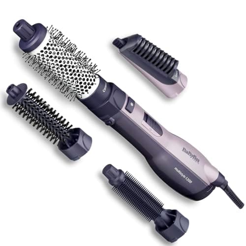 BaByliss Brosse à air chaud multistyle AS121E, 1200 watts Ionic, 4 accessoires, 1 pièce (lot de 1), céramique
