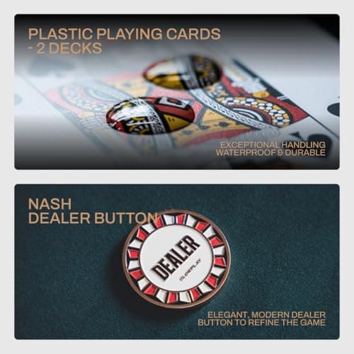 SLOWPLAY Nash Deluxe Coffret de Poker Set | Jetons de Poker en Argile 500 PCS [avec Valeur], 14g | Malette de Poker Texas Holdem| Cartes de Poker, Bouton Dealer