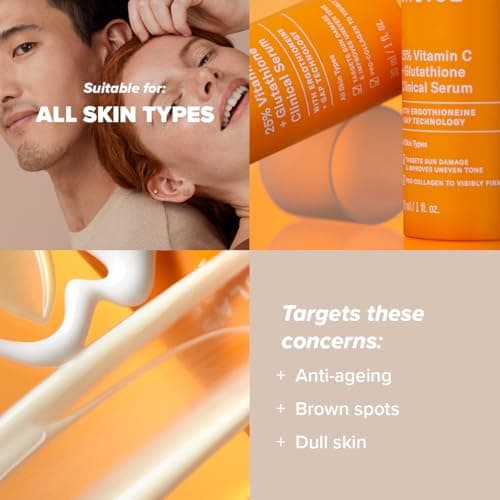 Paula's Choice Sérum Expert 25% Vitamine C + Glutathion - Sérum Visage Anti Age - Cible Les Dégâts Causés Par Le Soleil & Unifie Le Teint - avec Glutathion - Tous Types de Peaux - 30 ml