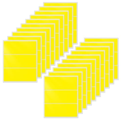 Étiquettes Adhésives Inscriptibles Jaunes 102×51 mm 60 Pièces