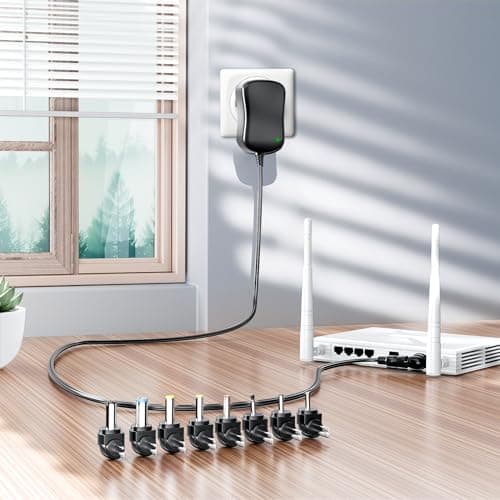 SoulBay Adaptateur Secteur Universel 3V 4.5V 5V 6V 7.5V 9V 1500mA 12V 1250mA 15W DC Alimentation pour routeur de Haut-Parleur de Clavier de caméra IP de sécurité CCTV de l'électronique Domestique