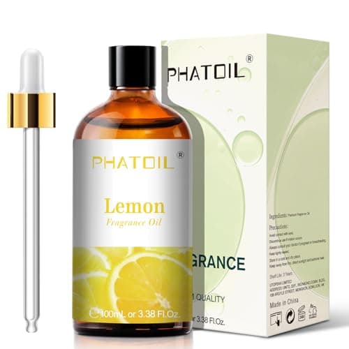 PHATOIL Citron Huile Essentielle 100ml, Huile de Citron pour Diffuseur, Huile Parfumée pour Aromathérapie Humidificateur, Bougies