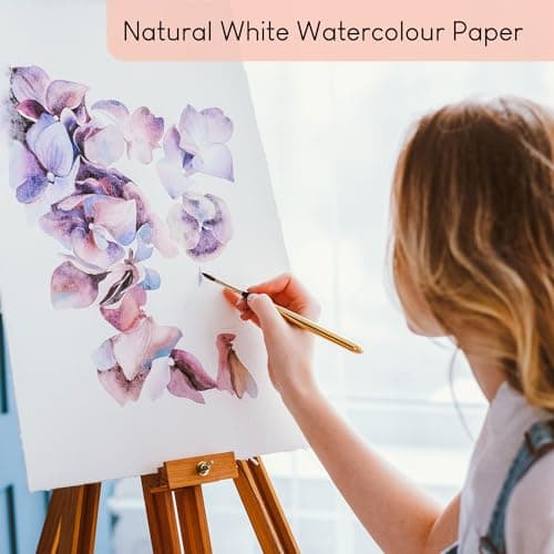Stationery Island Papier Aquarelle A4, 30 Feuilles Carnet Aquarelle 300g. Bloc Aquarelle Papier A4, Premium Double Texture. Papier Pour Aquarelle, Dessin Et Croquis. Bloc aquarelle dessin