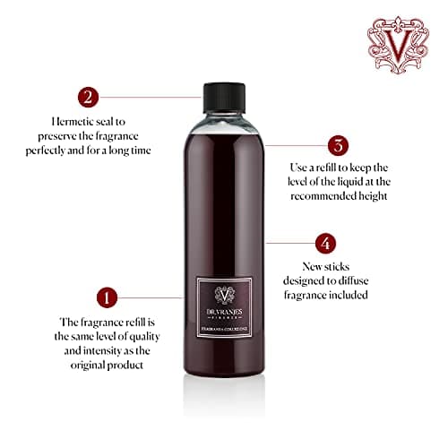 Dr. Vranjes – Recharge Rosso Nobile 500 ML + 2 Paquets de Bâtonnets Noirs (3 pièces) – Parfum d'intérieur, Parfum Principal: Fruité, Orange, Fraises et Fruits Rouges, Bois de Bouleau