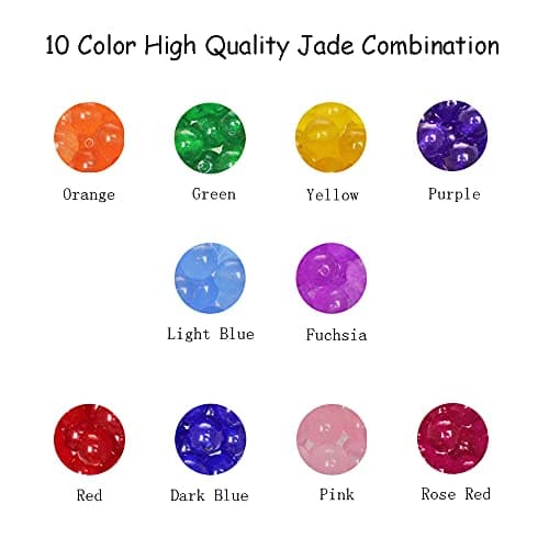 MJDCB 200pcs 8mm Pierre Perles Kit Rondes En Vrac Pierres Semi Précieuses 10 Couleurs Jade pour Bracelet Collier Fabrication de Bijoux