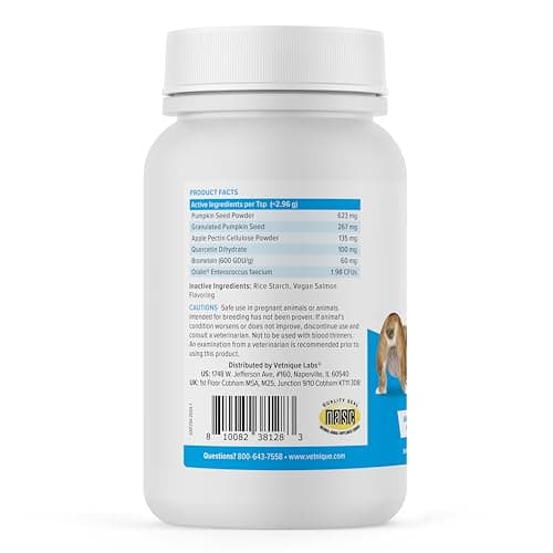 Glandex Supplément de Fibres de anale pour Chien et Chat avec Citrouille, enzymes digestives et probiotiques - Intestin et Digestion sains - Boot The Scoot - par Vetnique Lab (70g)