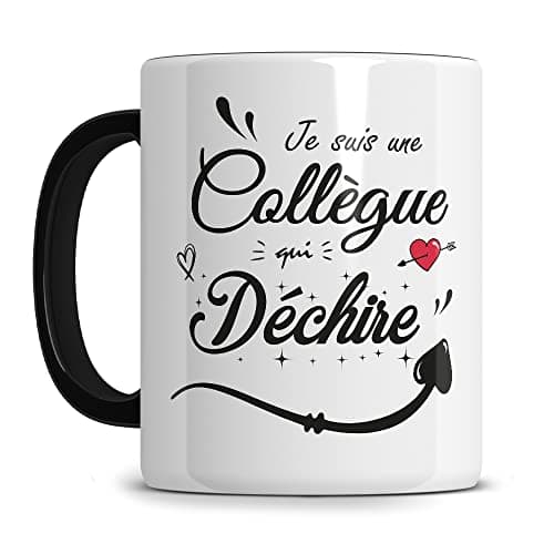 L'épicerie Chérie Mug Cadeau collègue de travail - UNE COLLEGUE qui déchire - Cadeau départ collègue femme - Cadeau cheffe retraite stagiaire femme - Céramique 330ml
