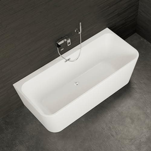 SPALINA Baignoire Semi-îlot Murale Mint 170, L170xl81xH57cm, by