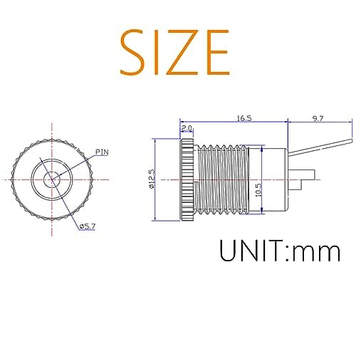 Oiyagai Lot de 5 Prises DC-099 Femelle, Montage sur Panneau, 5,5 x 2,5mm, 30V 10A, Connecteurs à Visser
