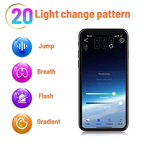 KAVAVO Smart APP 16M couleurs coucher de soleil lampe projecteur LED décoration de la maison photographie fond veilleuse (1 PCS)
