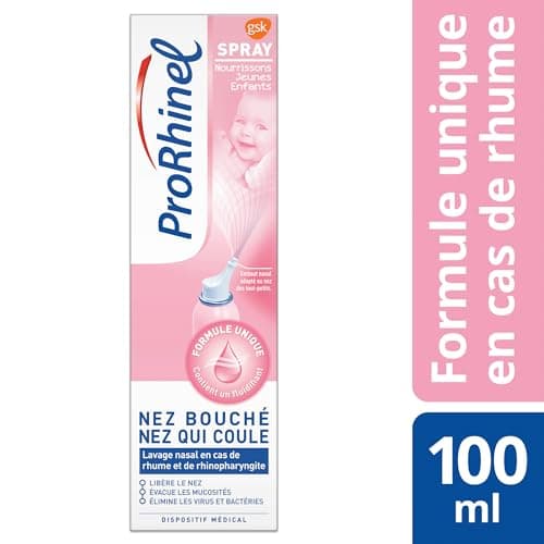 Prorhinel Spray Nasal Pour Bébé - Lavage Nez Bouché, Qui Coule et Congestionné, Rhume Nourrissons et Jeunes Enfants, 100ml