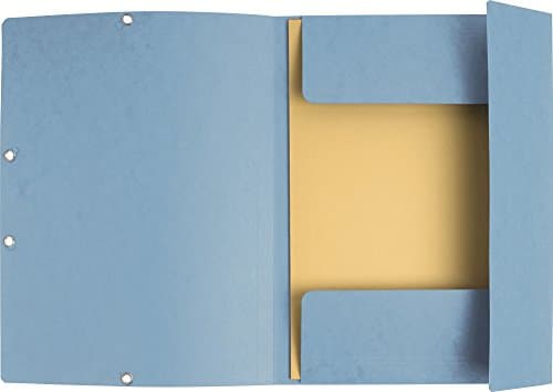 Exacompta - Réf. 55510E - Paquet de 10 chemises à élastiques - pochettes 3 rabats - en carte lustrée 400 g/m2 - dimensions 24 x 32 cm pour documents au format A4 - 10 couleurs assorties