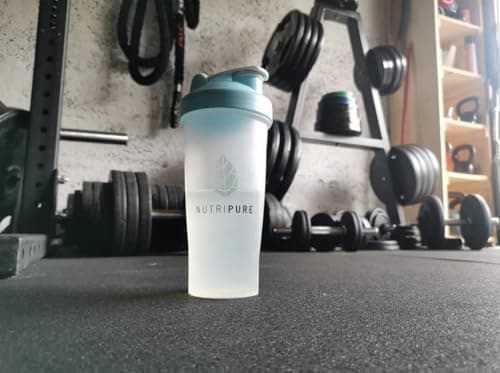 Nutripure | Shaker Proteine Inox | Transparent | Bouteille Shaker Sport avec Boule Inox | Mélange Homogène et Facile à Nettoyer | Conception Hermétique et Durable | 600 ml | Fabriqué en France